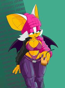 about_to_burst barely_contained barely_contained_breasts barely_fits beanie_hat bra breasts_too_big bursting_breasts drink female furry imminent_wardrobe_malfunction jacket jeans joe_nutz long_fingernails overflowing_breasts pubic_hair pubic_hair_peek rouge_the_bat sega sonic_(series) thong tight_clothes tight_clothing tight_fit tight_fitting_clothing too_tight undersized_clothes undersized_clothing