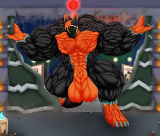 absurd_res animal_genitalia anthro arc balls big_balls big_bulge big_muscles big_penis big_sheath bulge canid canine digital_media_(artwork) fur genitals hi_res huge_balls huge_bulge huge_cock huge_muscles huge_sheath hyper hyper_balls hyper_genitalia hyper_muscles hyper_sheath machine male mammal muscular muscular_anthro muscular_male mythological_canine mythological_creature mythology penis protogen protogen_visor sheath solo werecanid werecanine werecreature werewolf werewolfgene