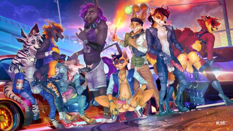 4_ears 5_fingers 8boys absurd_res alric_kyznetsov anal anal_sex animal_genitalia animal_penis anthro anthro_on_anthro anthro_penetrated anthro_penetrating anthro_penetrating_anthro ass backsack balls ballsack bat bent_over blacky_the_stallion bodily_fluids body_harness bottomwear bridge canid canine canine_genitalia canine_penis car car_meet chest_tuft city closed_eyes clothed clothing cum cum_in_ass cum_in_mouth cum_inside cum_on_ass cum_on_butt cum_on_car cum_on_clothing cum_on_face cum_on_footwear cum_on_ground cum_on_leg cum_on_penis cum_on_shoes dipstick_ears dipstick_tail dominant dominant_male dragon drawstring_bottomwear ear_markings equid equine eyewear facial_markings facial_piercing fingers footwear fox fur furred_dragon furred_scalie gaping gas_bottle genital_fluids genital_piercing genitals glasses group half-erect handjob handjob_while_penetrated harness head_markings hi_res holding_penis hooves horn horse humanoid_genitalia humanoid_hands humanoid_penis hybrid jacket k_98 knot looking_at_viewer male male/male male_penetrated male_penetrating male_penetrating_male mammal markings multi_ear multicolored_ears mythological_creature mythological_scalie mythology night nitro_(nitrozerg) open_clothing open_jacket open_topwear open_vest oral oral_penetration orange_body orange_fur penetration penile penile_penetration penis penis_in_ass penis_in_mouth penis_piercing piercing prince_albert_piercing public public_exposure public_sex raised_clothing raised_topwear red_fox road road_flare roukan scalie senky sex shirt shoes shorts signature sitting_on_car spread_ass spread_butt spreading street streetwear striped_body striped_fur stripes submissive submissive_male tail tail_markings tank_top topless topwear traffic_light true_fox tuft vehicle vest wearing_glasses wearing_sunglasses white_body white_fur zebra