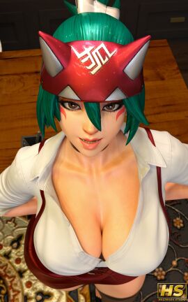 3d ass big_ass big_breasts breasts curvaceous female female_only hagiwara_studio kiriko_(overwatch) kiriko_kamori overwatch overwatch_2 solo solo_female tagme thick_thighs
