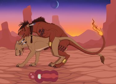 absurd_res accessory animal_genitalia animal_penis ankle_band anklet arm_tattoo balls bodily_fluids brown_lips brown_nose canine_genitalia canine_penis cheek_tuft claws countershading cum cum_in_pussy cum_in_uterus cum_inside cutaway deneh dewclaw doggy_style dragonwolfcrossbreed duo ear_piercing ear_ring entwined_tails facial_tattoo facial_tuft feather_in_hair feathers felid feline female female_penetrated feral feral_on_feral feral_only feral_penetrated feral_penetrating feral_penetrating_feral final_fantasy final_fantasy_vii fire flaming_tail from_behind_position fur genital_fluids genitals gold_(metal) gold_jewelry green_eyes hair hair_accessory hair_jewelry hair_tie hi_res impregnation intraspecies jewelry knot knotting leg_tattoo lips looking_at_another male male/female male_penetrating male_penetrating_female mammal mane mane_hair moon multiple_images nanaki open_mouth orange_body orange_fur orgasm outside penetration penis piercing pussy quadruped red_xiii ring_piercing rock sex sperm_cell square_enix sunset tail tail_coil tail_tuft tan_body tan_fur tattoo teeth tongue tongue_out tuft uterus vaginal_knotting vaginal_penetration wristband x-ray yellow_eyes