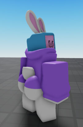 1girls 3d ass ass_focus baseplate blush blushing_at_viewer bunny bunny_ears bunny_tail butt_focus computer_head female gapehorn1337 melanie_(regretevator) regretevator roblox roblox_game roblox_studio robloxian robot_girl screen screen_face tv_head tv_screen