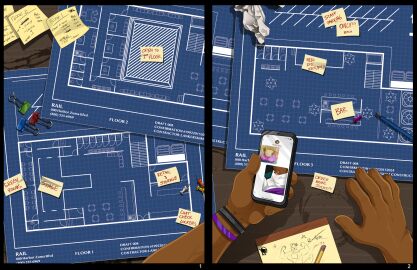 2025 69_(number) address anthro blueprint bottomwear brown_body brown_fur canid canine canis clothing comic creating_art crumpled_paper curled_tail desk digital_drawing_(artwork) digital_media_(artwork) domestic_dog electronics english_text first_person_view fletcher_collins fur furniture genital_piercing genitals hi_res humanoid_genitalia humanoid_penis jackaloo looking_at_cellphone looking_at_object looking_at_phone male mammal mechanical_pencil mostly_offscreen_character pencil_(object) penis penis_piercing penis_poking_out penis_through_leghole phone phone_number phone_screen piercing pink_bottomwear pink_clothing planning post-it_note prince_albert_piercing profanity red_penis river_lakes sending_nudes sexting shorts sketchpad_(object) solo table tail tan_body tan_fur text texting thumb_tack white_bottomwear white_clothing white_shorts wristband