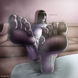 a.white bare_soles barefoot breasts completely_nude couch couch_sitting english_text feet feet_focus feet_in_camera feet_worship female female_focus female_only foot_fetish foot_focus foot_worship huge_breasts large_breasts long_hair mommy nude nude_female patreon_link patreon_url red_eyes sadako_yamamura sitting smell_fetish smell_worship smelly smelly_feet smelly_soles sole_female soles soles_female soles_fetish stinky_feet the_ring toes watermark worship worshiping yamamura_sadako