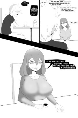 1boy 1girls big_breasts breasts crying_with_eyes_open dialogue english_text female freckles greyscale lipstick long_hair lord_dante male milf milfs mommy mommy_kink original sad voluptuous voluptuous_female