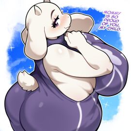 1girls animal_ears animal_tail anthro ass ass_in_dress bbw big_ass big_breasts big_butt blush boobs_and_butt_pose breasts busty chubby chubby_female clothing deus_vulv dress english english_text female female_focus female_only goat_horns horns huge_ass huge_breasts huge_butt large_ass large_breasts looking_back mature mature_female milf mother plump purple_dress purple_eyes solo solo_female solo_focus tail text toriel undertale undertale_(series) voluptuous voluptuous_female white_body white_skin