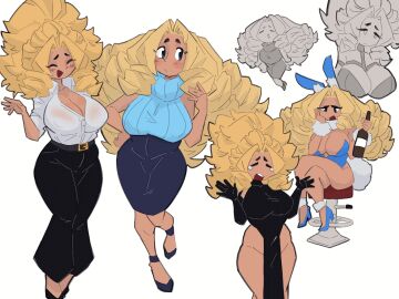 adorable adorable_face adorable_girl belt big_breasts big_hips big_thighs blonde-haired_female blonde_female blonde_hair blush boobs_bigger_than_head breasts breasts_bigger_than_head bunny bunny_costume bunny_ears bunny_girl bunnysuit chibi cleavage cleavage_dress cleavage_window clothed clothes clothing curvy curvy_body curvy_female curvy_figure curvy_hips curvy_thighs cute cute_expression cute_face dress fancy fancy_clothing fancy_dress female hairstyle_change heels high_heels hips hips_wider_than_shoulders huge_boobs huge_breasts kap_o large_boobs large_breasts large_hips large_thighs lingerie maria_(kap_o) multiple_poses multiple_views oc original original_character original_characters sexy sexy_body sexy_pose skirt tagme thick_legs thick_thighs thighs thighs_together thighs_waist unamused voluptuous voluptuous_female yawn yawning