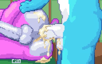 anal anal_sex anthro anthro_on_anthro anthro_penetrated anthro_penetrating anthro_penetrating_anthro anus ass balls bed blue_body bodily_fluids brown_floor cilokyne cum cum_drip cum_in_ass cum_inside cum_on_ass cum_on_balls cum_on_butt cum_on_penis cyan_yoshi digital_media_(artwork) dripping duo from_behind_position furniture genital_fluids genitals green_wall hand_on_ass hand_on_butt hi_res humanoid_genitalia humanoid_penis inside interspecies lying male male/male male_penetrated male_penetrating male_penetrating_male mario_(series) nintendo nude nude_anthro on_bed on_side penetration penile penile_penetration penis penis_in_ass pink_body pink_yoshi pixel_(artwork) pixel_art pixelated red_anus sex small_tail standing tail text white_balls white_butt white_penis yoshi