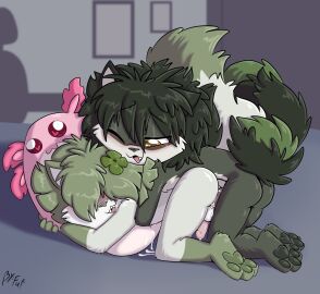 2boys anal anal_sex anthro ass balls blush cub cum cum_in_ass cum_inside fangs fuf furry gay male male/male male_cub male_only nude one_eye_closed open_mouth penis sex teeth tongue yaoi young