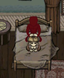 1boy animated bedroom black_pantyhose dhatz doggy_style faceless faceless_male fear_and_hunger fear_and_hunger:_termina female jacket karin_(fear_and_hunger) male open_clothes open_jacket pantyhose pixel_art third-party_edit