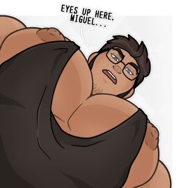 bara breasts busty_male dilf erect_nipples ganke_lee gay glasses hard_nipples implied_character male male_only male_with_breasts marvel marvel_comics miguel_o'hara muscular nandarazzi nip_slip nipples pecs perky_nipples spider-man spider-man:_across_the_spider-verse spider-man:_into_the_spider-verse spider-man_2099 yaoi