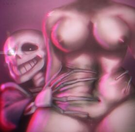belly big_breasts breasts female fur furry goes_hard pussy pussy_juice sans sans_(undertale) skeleton thick_thighs toriel toriel_(undertale) undertale undertale_(series)