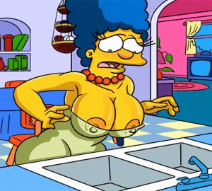 20th_century_fox 20th_century_studios animated animated_image ass big_ass big_breasts blue_hair bouncing_breasts breasts canonical_scene embarrassed exposed_ass exposed_breasts female female_only jiggle jiggling_ass jiggling_breasts kitchen kitchen_sink kogeikun marge_simpson milf necklace nipples_visible_through_clothing no_bra sink solo tagme the_simpsons thong tight_clothing wardrobe_malfunction yellow-skinned_female yellow_body yellow_skin