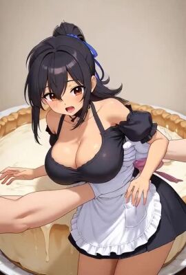 ai_generated animated apron chef cherry grok humiliation tagme tan_body video wam