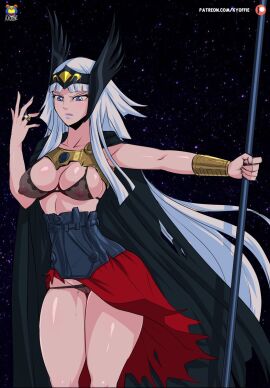 1girls 2d areolae artist_logo artist_name artist_signature ass big_ass big_breasts black_bra black_panties bra breasts breasts_focus clothed clothed_female dress eyebrows eyelashes female female_focus female_only grabbing kyoffie legs lips long_hair nipples panties patreon patreon_logo patreon_url patreon_username pink_areolae pink_nipples polaris_hilda pussy pussy_focus red_dress saint_seiya shounen_jump shueisha silver_hair solo solo_female solo_focus supporting_breasts thick_thighs thighs very_long_hair villainess visible_areolae visible_breasts visible_nipples visible_pussy voluptuous voluptuous_female wide_hips winged_helmet