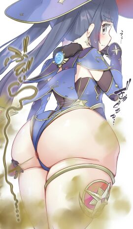 ass ass_grab big_ass fart fart_cloud fart_fetish farting female genshin_impact mona_(genshin_impact) thick_ass