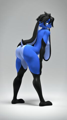 3d absurd_res anthro ass digital_media_(artwork) domi_(domibun) domibun female hi_res lagomorph leporid looking_at_viewer looking_back mammal presenting presenting_hindquarters rabbit showing_butt smug smug_expression smug_eyes smug_face smug_grin solo source_filmmaker_(artwork)