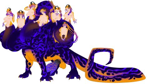 black_scales diplomacyraptor diplomacyraptor_oc dragon_cock futa_focus futa_only futanari horns hydra large_breasts large_cock mind_flayer monster monster_cock monster_futa monster_girl multiple_cocks multiple_heads non_mammal_taur orange_scales paws poison_(final_fight) psychic purple_scales ringwaldt scales tail talons taur thick thick_legs thick_tail thick_thighs white_skin