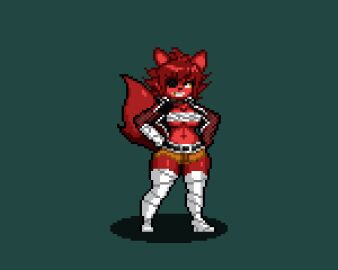 animated female fexa five_nights_at_freddy's foxy_(cally3d) foxy_(fnaf) furry pixel_art solo tagme