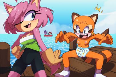 2022 anthro anthro_female anthro_only belly_button big_ears big_eyelashes big_tail black_pants blaze_the_cat blue_eyes blush blush_lines boat boobs_out breasts breasts_out cat_ears cat_girl cat_tail catgirl childish_panties clothing dock embarrassed embarrassed_nude_female embarrassed_underwear_female embarrassed_undressed_female euf euf-dreamer feline female fishing fishing_rod flat_chest functionally_nude functionally_nude_female furry furry_female furry_only gloves green_clothing marine_the_raccoon nipples no_bra no_pants oc ocean ocean_background orange_fur outside panties panties_outline pink_fur print_panties print_underwear public public_exposure public_humiliation public_indecency public_nudity purple_fur raccoon raccoon_ears raccoon_girl raccoon_tail red_fur sea_themed_panties sea_themed_underwear seaside shocked shocked_expression shorts socks socks_and_panties sonic_(series) sonic_oc sonic_rush sonic_rush_adventure sonic_the_hedgehog_(series) themed_clothes tits_out topless topless_anthro topless_female underwear wooden_floor