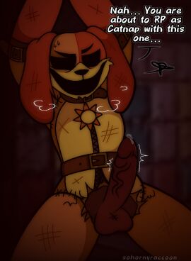 annoyed annoyed_expression anthro anthro_on_anthro anthro_only belt_collar belts black_eyes breath breath_cloud canine collar critters_(poppy_playtime) dog dog_humanoid dogday dogday_(poppy_playtime) doggy domestic_dog erect_penis erected_penis erection furry_only humanoid_penis male male_focus male_only mob_entertainment no_humans no_pupils orange_body orange_fur orange_skin penis poppy_playtime poppy_playtime_(chapter_3) precum precum_drip precum_on_penis ripped_bodysuit ripped_clothing screenshot_background self_upload sex smiley_face smiling_critters sohornyraccoon solo spread_legs sun_symbol sweat sweatdrop sweating tagme talking text tied tied_up twitching twitching_penis watermark