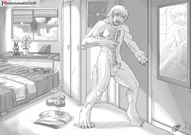 2016 5_fingers 5_toes action_figure animal_genitalia animal_penis balls beard bed bedroom blinds building calendar canid canine canine_genitalia canine_penis cellphone claw_growth claws computer dariuswhitefur desk detailed detailed_background digital_drawing_(artwork) digital_media_(artwork) discarded_bottomwear discarded_shoe discarded_topwear door electronics facial_hair feet feral finger_claws fingers fog full_moon fur fur_growth furniture genital_transformation genitals growth hair half-erect human human_to_feral inside laptop light loboleo long_hair looking_at_hands male male_only mammal mid-transformation mirror monochrome moon moonlight muscle_growth muscles muscular muscular_feral muscular_human mythological_canine mythological_creature mythology night nude open_mouth patreon patron penis penis_tip phone plant plant_pot plantigrade plantigrade_to_digitigrade poster potted_plant shaded sharp_teeth sheath shocked signature smartphone snout snout_growth solo species_transformation table tablet teeth the_dark_side_of_the_moon_(album) toe_claws toes tongue transformation wardrobe were werecanid werecanine werewolf window