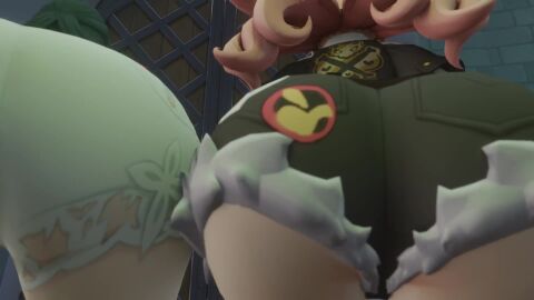 2girls 3d animated ass ass_focus ass_shake astra_yao black_hair booty_shorts from_behind from_below green_eyes hair_ribbon hairband huge_ass jiggle kishi leaning leaning_forward long_hair multiple_girls nicole_demara pink_hair red_eyes short_shorts shorts tagme thick_thighs twerking twintails very_long_hair video zenless_zone_zero