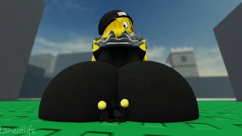 1boy 1girls 3d ass ass_smothering big_ass bottom_heavy crossroads_(roblox) female female_on_male huge_ass huge_butt hyper_ass lamentlife lamentlife_(oc) male massive_ass massive_butt roblox robloxian smothering smothering_ass tagme thicc_thighs thick_thighs