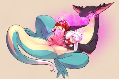 2_penises animal_genitalia animal_penis blush bodily_fluids body_part_transformation cock_transformation diphallia diphallism dragapult fan_character feral_on_feral feral_only galarian_form galarian_ponyta generation_2_pokemon generation_7_pokemon generation_8_pokemon genital_fluids genital_slit genitals hemipenes hi_res hybrid male male_only mid-transformation multi_genitalia multi_penis nintendo o-ishi penis penis_transformation pheromones pokemon pokemon_(species) precum presenting presenting_penis raboot regional_form_(pokemon) salazzle smeargle spread_legs spreading surprised_expression tracy_(linker) transformation triphallia