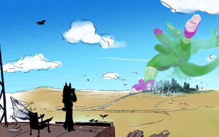 clothed clothing crocodile crocodilian crocodylid genitals hi_res macro male pantsless penis reptile scalie