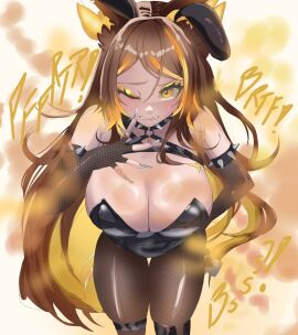 1girls 3d ass big_ass big_breasts black_nails breasts brown_hair bunny_ears bunny_tail bunnysuit cleavage collar eyeshadow fart fart_cloud fart_fetish farting female female_only fishnet_thighhighs fishnets heart-shaped_pupils hips indie_virtual_youtuber indoors leotard light-skinned_female light_skin long_hair looking_at_viewer makeup melonarts2_(artist) multicolored_hair orange_eyes orange_hair playboy_bunny revealing_clothes selfie sinder_(vtuber) smile solo solo_female standing sweatdrop sweaty virtual_youtuber wide_hips wolf wolf_ears wolf_girl wolf_tail