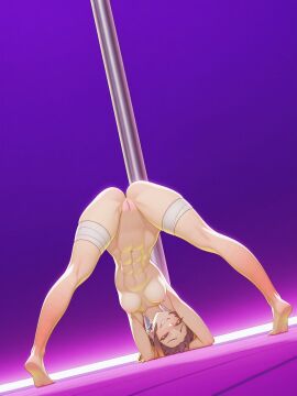 ai ai_generated ass breasts kono_subarashii_sekai_ni_shukufuku_wo! konosuba megumin nice_ass nice_tits prinn stripper stripper_pole whore