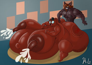 2023 abs absurd_res angus_delaney anthro areola artist_name ass bear big_ass big_breasts big_butt black_clothing black_eyewear black_glasses black_hat black_headwear black_nose black_top_hat bodily_fluids breast_milking breasts brown_areola brown_body brown_ears brown_fur brown_hair brown_nipples butt_slap canid canine canis clothing digital_media_(artwork) domestic_dog duo ear_piercing ear_ring eyewear fur glasses hair half-closed_eyes hat headgear headwear hi_res huge_ass huge_breasts huge_butt hyper hyper_ass hyper_breasts hyper_butt itsme_hilo lactating looking_pleasured male male/male male_penetrated male_penetrating male_penetrating_male male_with_breasts mammal moobs muscular muscular_anthro muscular_male narrowed_eyes night_in_the_woods nipples orange_eyes penetration piercing projectile_lactation ring_piercing sex size_difference slap slap_mark thick_thighs three-quarter_view tongue top_hat