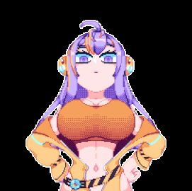 1girls :d :o animated belly_button blush breast_expansion breast_growth breast_growth_(enlargement) breasts expansion fancyplanks female female_only growth headphones huge_breasts loop looping_animation medium_breasts midriff pixel_(artwork) pixel_animation pixel_art pixelated purple_eyes purple_hair solo solo_female solo_focus sports_bra tagme transparent_background underboob virtual_youtuber vividly vividly_vivi yellow_hair yellow_highlights