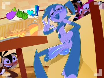 2025 absurd_res balls big_balls big_penis blush erection female femboy ftm_crossgender genitals group hi_res huge_balls huge_cock human human_on_humanoid humanoid interspecies jenny_wakeman looking_at_viewer machine male male/male mammal my_life_as_a_teenage_robot nickelodeon not_furry open_mouth open_smile penis robot robot_humanoid rule_63 smile smiling_at_viewer theboogie white_body