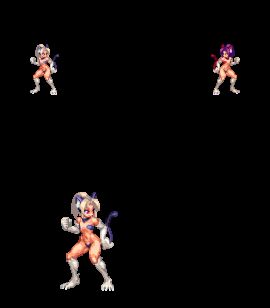 animated big_breasts breasts cat_ears cat_girl cat_humanoid cat_tail catgirl chabo_(fuketsudan) elm_(ohgaki) feline female fighting_pose fighting_stance high_ponytail inner_ear_fluff large_breasts light-skinned_female light_skin loop looping_animation medium_breasts oc ohgaki_m original original_character pixel_animation pixel_art ponytail purple_fur small_breasts transparent_background white_fur