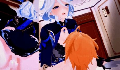 1boy 1girls 3d aether_(genshin_impact) animated female furina_(genshin_impact) genshin_impact koikatsu long_hair male mihoyo naked pussy sepee_(artist) vaginal_penetration vaginal_sex