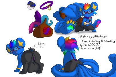 1maleherm anus balls cuntboy feral feral_only full-package_cuntboy herm hermaphrodite intersex littlerover luxio male maleherm maleherm_focus maleherm_only multi_genitalia multi_tail penis pokemon pussy solo solo_focus