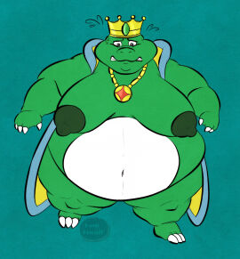 bbm big_breasts breasts cleavage ferialexonar huge_breasts male male_with_breasts moobs nipples overweight tagme thick_thighs wart_(mario) wide_hips