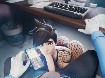1boy 1girls 3d 3d_(artwork) ass big_ass big_penis blizzard_entertainment blowjob blowjob_under_table brown_eyes brown_hair cum cum_in_mouth cute cute_face fellatio female fishnet_clothing fishnets large_ass large_penis lena_oxton lesbian_with_male light-skinned_female light-skinned_male looking_at_viewer male male/female male_pov oral oral_sex orientation_play overwatch overwatch_2 penis rhywlad short_hair straight thong tracer under_desk under_the_table
