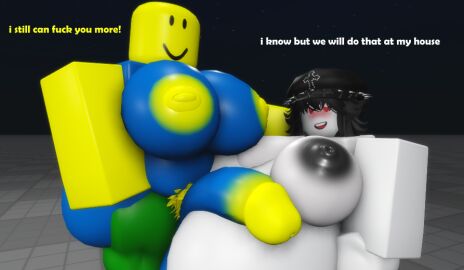 1futa 1girls 3d after_sex after_vaginal all_the_way_to_the_base ass balls balls_deep baseplate big_ass big_breasts big_cock black_hair blush breasts cum cum_inside cumflated_belly dialogue english_text female futa_on_female futanari huge_breasts huge_cock inflation intersex noob penetration penis pumpkinlesspie pussy roblox roblox_avatar robloxian stomach_bulge tagme tagme_(artist) text thick_thighs white_body