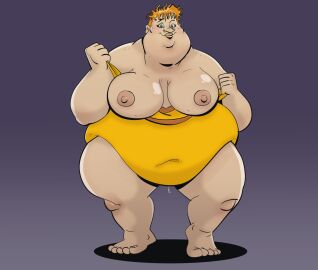 1girls bbw belly big_belly big_bertha big_breasts breasts canon_bbw fat fat_belly fat_female female huge_breasts jodero marvel marvel_comics nipples obese obese_female orange_hair overweight overweight_female