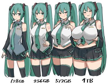 1girls big_breasts blue-haired_female blue_hair blush breast_expansion breast_growth breast_growth_(enlargement) breasts clothed clothed_female clothes clothing expansion female female_only flat_chest flat_chested fully_clothed fully_clothed_female hatsune_miku huge_breasts light-skinned_female light_skin long_hair necktie pale-skinned_female pale_skin plump simple_background skirt slightly_chubby solo tentenchan2525 thick thick_thighs thigh_expansion thigh_highs tie twintails vocaloid white_background