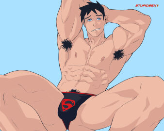 1boy abs anus armpit_hair ass balls bara biceps big_bulge bulge conner_kent dc dc_comics gay gay_male human kon-el male male_focus male_nipples male_only muscular muscular_male nipples nude nude_male pecs penis pubic_hair solo solo_focus stupidsexy superboy superboy_(conner_kent) superboy_(young_justice) superman_(series) underwear yaoi young_justice