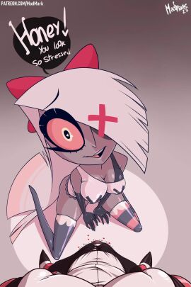 1futa 1girls after_fellatio another_round anus ass balls big_balls big_breasts biting_lip biting_own_lip blonde_hair breasts canon_couple charlie_morningstar charlie_morningstar_(hazbin_hotel) clothed clothing cum curved_to_the_right_penis dialogue duo english_text erection erection_under_clothes evil_smile faceless_character faceless_futa female futa_on_female futa_pov futanari giver_pov grey_skin hazbin_hotel high-angle_view huge_ass huge_cock humanoid humanoid_penis imminent_oral intersex kneeling lip_bite long_hair long_penis madmark mostly_clothed nude on_back penis penis_on_face penis_out persistent_erection pov pussy sex sharp_teeth shieldshroud sound sound_edit sound_effect sound_effects sound_warning sounding squatting standing tagme text thighhighs vaggie_(hazbin_hotel) vaginal_penetration video vivienne_medrano voice voice_acted warts warty_penis white_hair