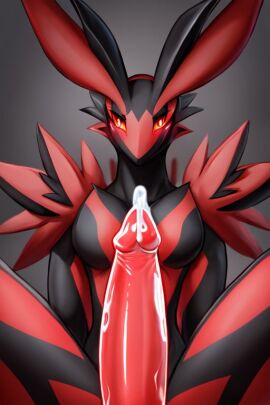 between_legs bird_humanoid condom condom_filled condom_on_penis cum cum_inside_condom gay long_penis male male_only penis penis_on_face penis_out pokemon pokemon_(species) pokémon_(species) red_body yveltal