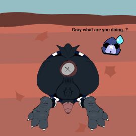 alternate_version_at_source anal anal_sex anthro ass avian bird brawl_stars corvid corvus_(genus) crookedcrow crow crow_(brawl_stars) gay glory_wall gray_(brawl_stars) hi_res human human_on_anthro humanoid interspecies male mammal oscine passerine penetration solo stuck_in_wall supercell_(company) tagme