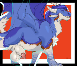 animal_genitalia balls bite biting_lip bouncing_balls dragon feral fur furred_dragon furred_scalie genitals grin lddraws male membrane_(anatomy) membranous_wings mythological_creature mythological_scalie mythology scalie sheath smile solo spread_wings wings