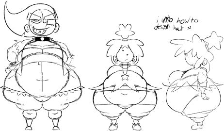 2girls bbw breasts dorkzone ena_(series) female huge_breasts humanized mario_(series) mario_and_luigi_(series) moony_(joel_g) starlow wide_hips