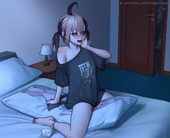 1girls 3d ahoge animated arm_support barefoot bed bedroom blush body_pillow breasts brown_hair cecilia_immergreen clothing completely_nude completely_nude_female dakimakura_(object) drooling feet female gigi_murin grinding grinding_on_pillow grinding_pussy hololive hololive_english hololive_english_-justice- hololive_justice hololive_myth humping_pillow indoors looking_pleasured masturbation medium_breasts mori_calliope navel nipples nude nude_female open_mouth panties panties_around_one_leg patreon_reward patreon_username pillow pillow_humping pillow_ride pleasure_face pussy pussy_juice pussy_juice_stain ringoripple short_hair sitting skinny skinny_girl small_breasts smile sole_female solo solo_female sound squishsuccubus straddling sweat tagme toes tongue twintails two-tone_hair uncensored underwear video virtual_youtuber vixxenva voice_acted wariza watermark yuri